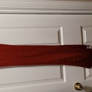 Dark Red Long-sleeved Scarf